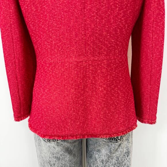St. John Refined Knit Blazer Jacket in Poppy Size 6 NWT - Picture 10 of 12